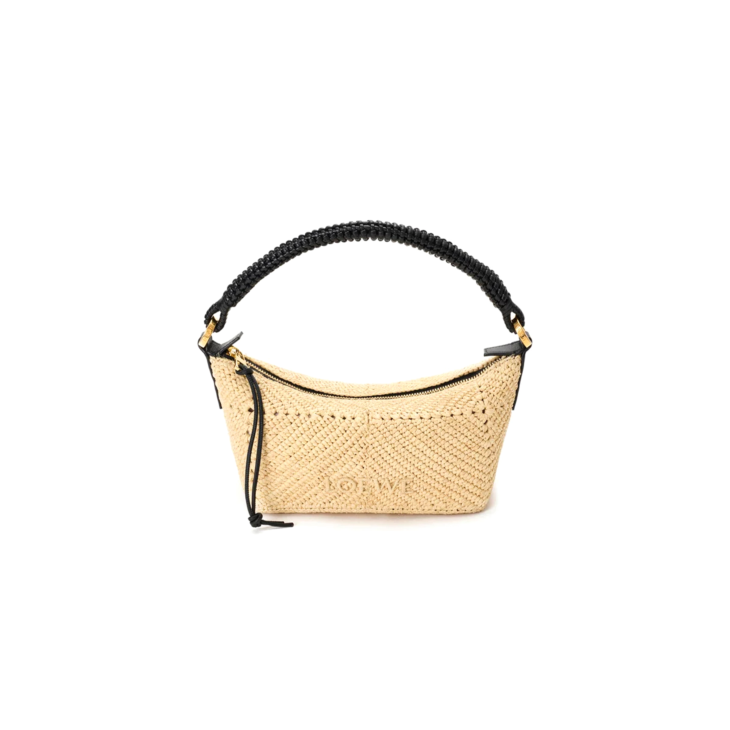 LOEWE CALA MINI BAG IN CLASSIC CALFSKIN AND RAFFIA A120HPLX15 (26*13*10cm)